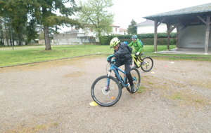 Slalom, cône sous cadre